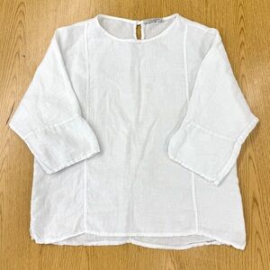Viola Borghi White Linen Blouse